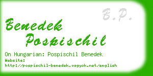 benedek pospischil business card